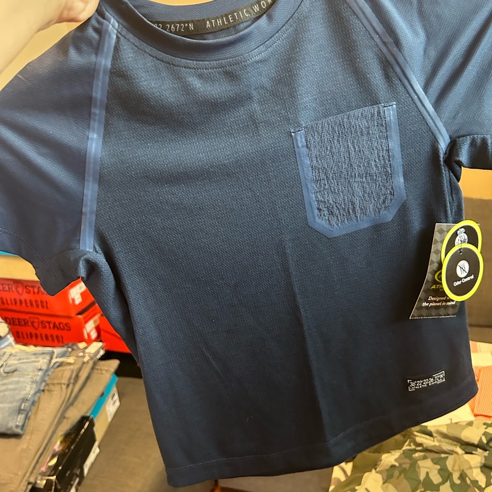 Athletic Works Blue T-Shirt with Pocket